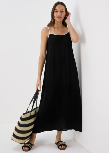 Black Gold Trim Dress