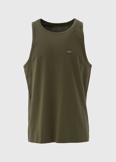 Khaki Jersey Ringer Vest