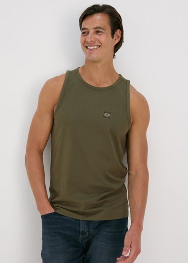 Khaki Jersey Ringer Vest