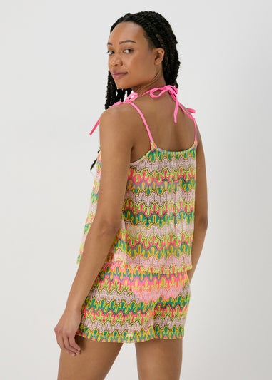 Multicolour Crochet Co Ord Beach Top