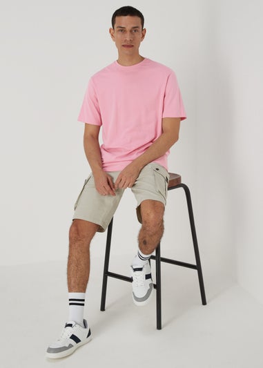 Pale Pink Crew Neck T-Shirt