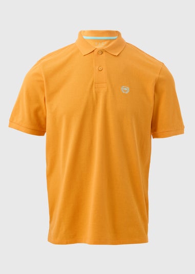 Orange Solid Polo Shirt