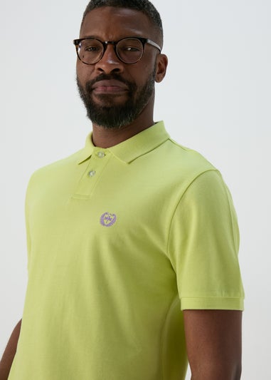 Lime Green Solid Polo Shirt