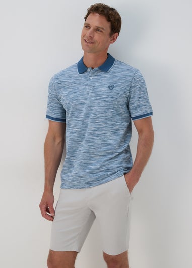 Lincoln Blue Space Dye Polo Shirt