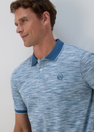 Lincoln Blue Space Dye Polo Shirt