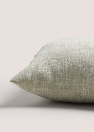 Green Linen-Look Cushion