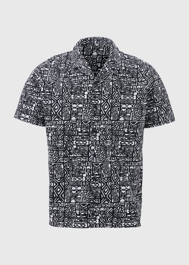 Aztec Print Black Jersey Shirt