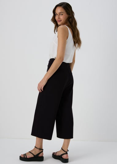 Black Button Front Trousers