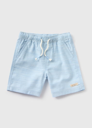 Boys Blue Plain Woven Shorts (1-7yrs)