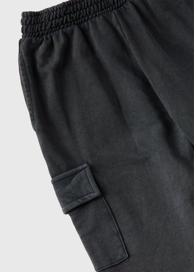 Girls Charcoal Loopback Cargo Joggers (7-15yrs)