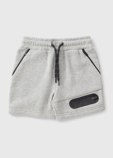 Boys Grey Sports Jogger Shorts (1-7yrs)