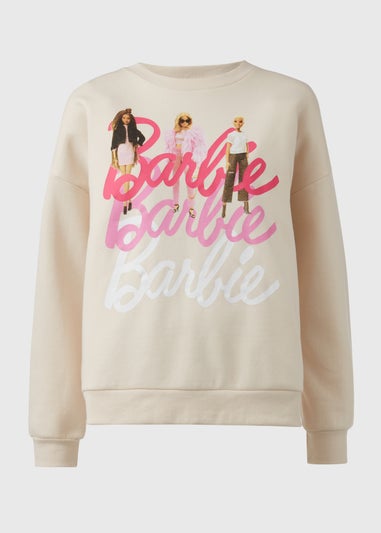 Barbie Cream Print Sweatshirt