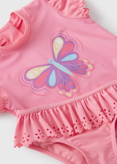 Girls Pink Butterfly Tankini (1-7yrs)