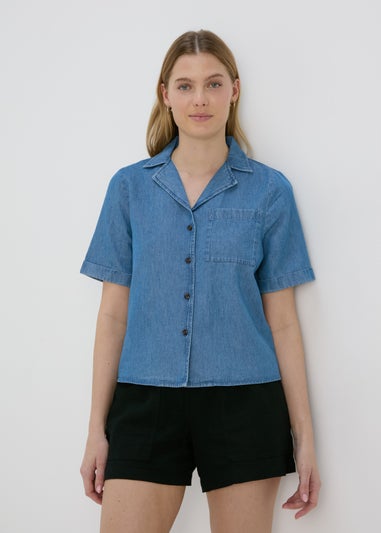 Blue Denim Boxy Shirt