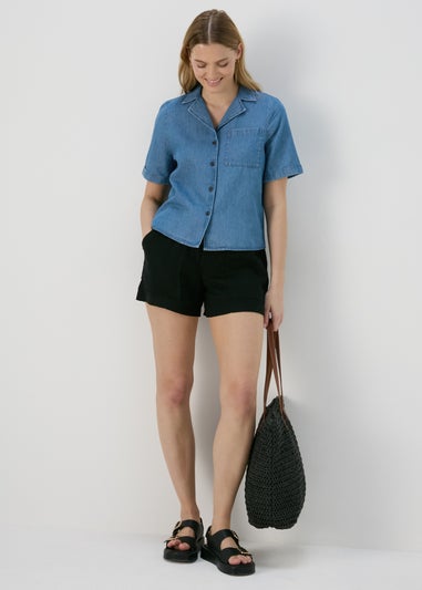 Blue Denim Boxy Shirt