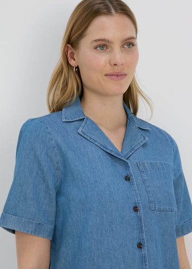 Blue Denim Boxy Shirt