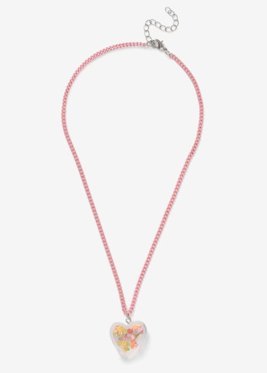 Kids Multicoloured Heart Shaker Necklace