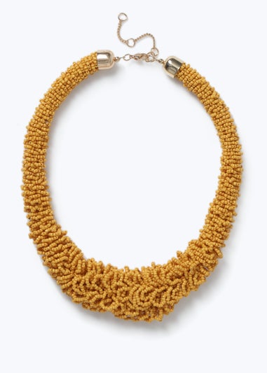 Orange Frazzle Collar Necklace