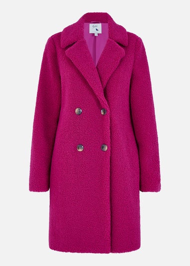 Yumi Pink Teddy Bear Coat