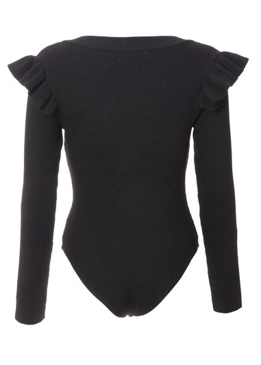 Quiz Black Knitted Long Sleeve Bodysuit