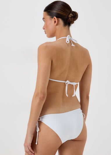 White Triangle Rib Bikini Bottoms