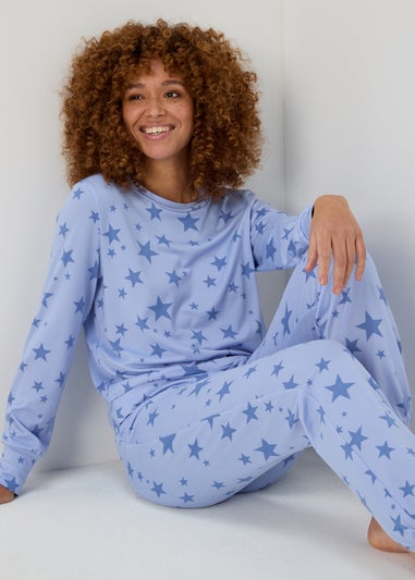 Blue Cosy Star Long Sleeve Lounge Set