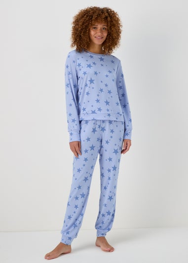 Blue Cosy Star Long Sleeve Lounge Set