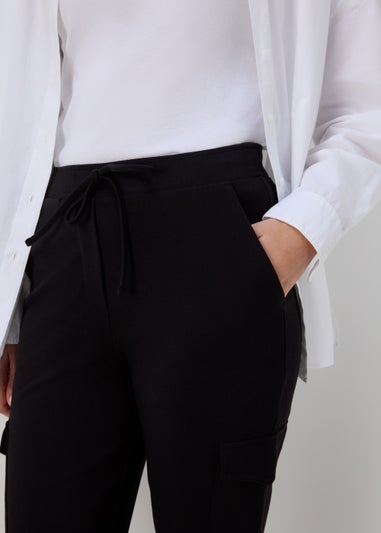 Black Cargo Ponte Trousers