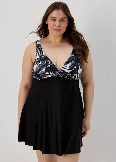 Black Palm Swimdress