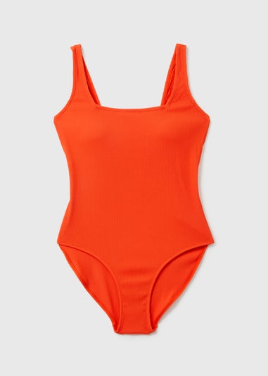 Orange Rib Swimsuit