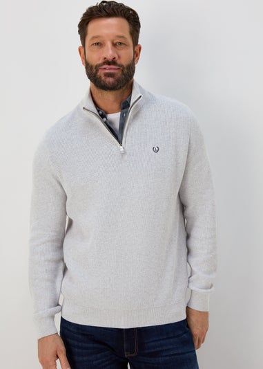 Lincoln Grey 1/4 Zip Sweatshirt