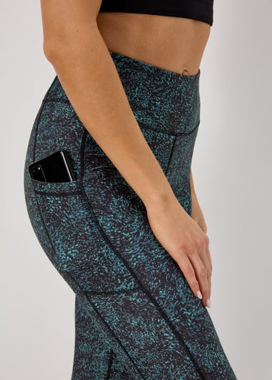 Souluxe Teal Print Sports Leggings