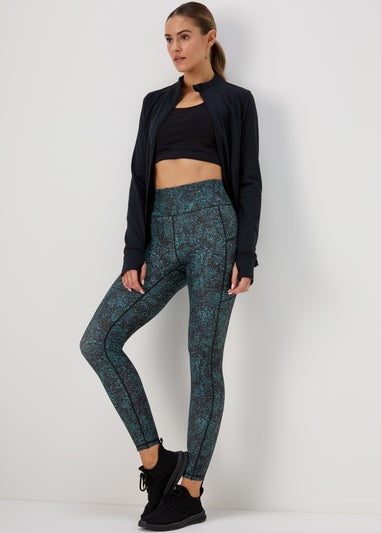 Souluxe Teal Print Sports Leggings