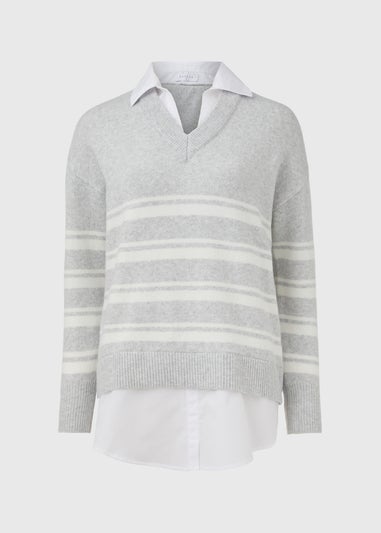 Grey Stripe 2 In 1 Shirt