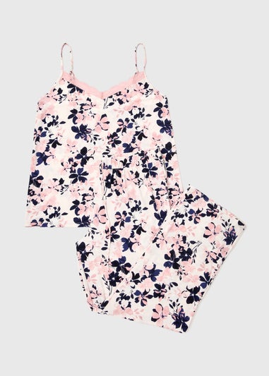 Pink Floral Cami Pyjama Set