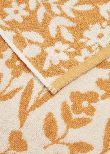 Yellow Floral Cottage Towel (500gsm)