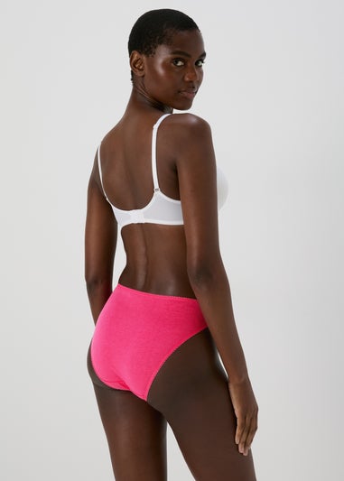 4 Pack Pink & Blue Lace Trim High Leg Knickers