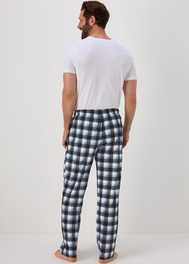 2 Pack Fleece Check Pyjama Bottoms