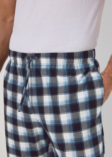 2 Pack Fleece Check Pyjama Bottoms