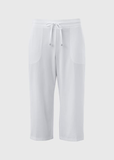 White Crop Trousers