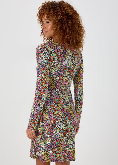 Multicolour Ditsy Supersoft Mini Dress