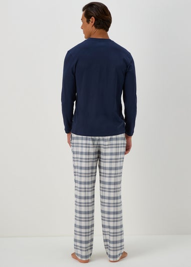 Navy Long Sleeve Pyjama Set