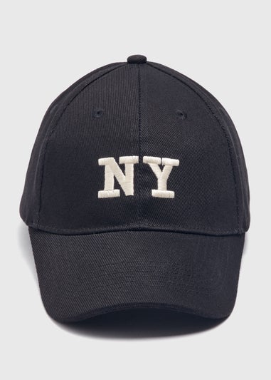 Black New York Slogan Cap