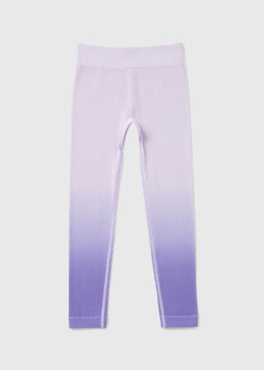 Girls Lilac Ombre Seamless Leggings (7-15yrs)