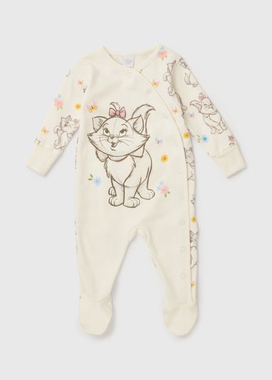 Disney Aristrocats Baby Cream Sleepsuit (Newborn-12mths)