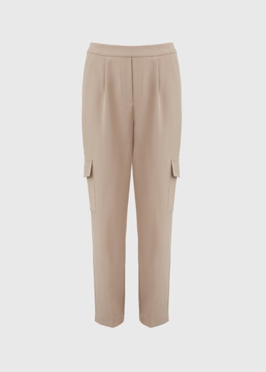 Et Vous Camel Tapered Cargo Pants