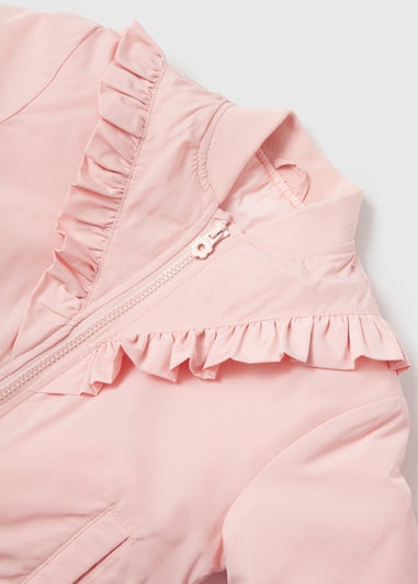 Girls Light Pink Bomber Jacket (1-7yrs)