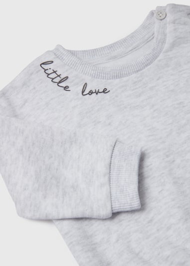 Baby Grey Little Love Sweatshirt (Newborn-23mths)
