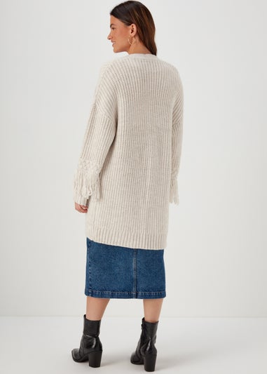 Ivory Fringe Cardigan