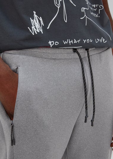 US Athletic Light Grey Two Tone Bonded Joggers